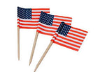 USA Flag Toothpicks - (100pcs} - SKU:5300-99 - UPC:082676541544 - Party Expo