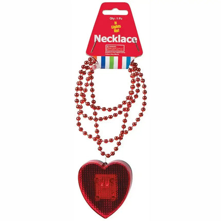Valentine Necklace with Light - SKU:3L-32/544 - UPC:780984937539 - Party Expo