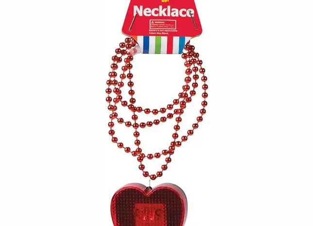 Valentine Necklace with Light - SKU:3L-32/544 - UPC:780984937539 - Party Expo