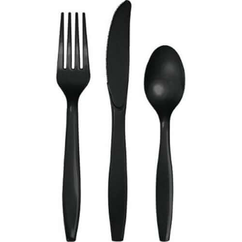 Value Black Velvet Assorted Cutlery - SKU:317357- - UPC:039938327743 - Party Expo