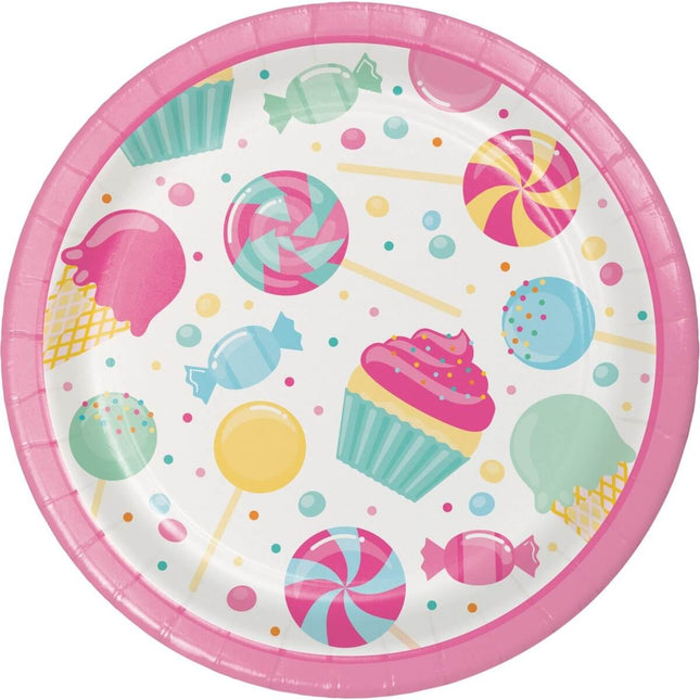 Value Candy Bouq 7" Plate - SKU:324829- - UPC:039938419424 - Party Expo