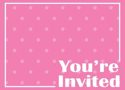 Value Candy Pink Invitation - SKU:317339- - UPC:039938327569 - Party Expo