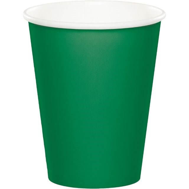 Value Emerald Green 9oz Cup - SKU:563261- - UPC:073525875491 - Party Expo