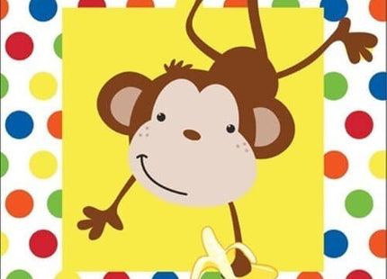 Value Fun Monkey Lunch Napkins - SKU:663439- - UPC:039938210410 - Party Expo