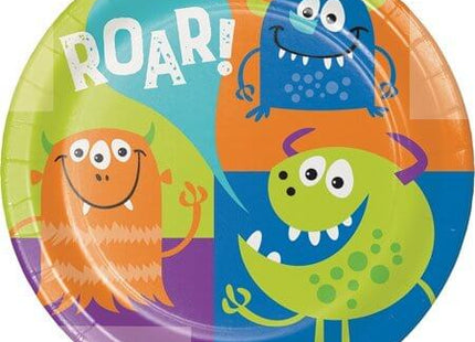 9" Value Fun Monsters Plates - SKU:331744- - UPC:039938503062 - Party Expo