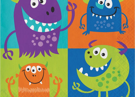 Value Fun Monsters Lunch Napkins - SKU:331746- - UPC:039938503086 - Party Expo