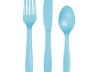 Value Pastel Blue Assorted Cutlery - SKU:317351- - UPC:039938327682 - Party Expo