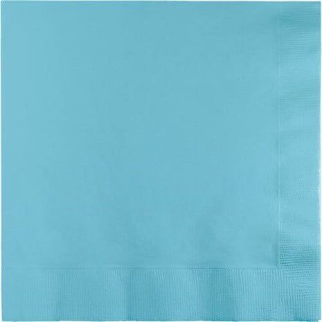 Value Pastel Blue Beverage Napkins - SKU:573279- - UPC:092352521630 - Party Expo