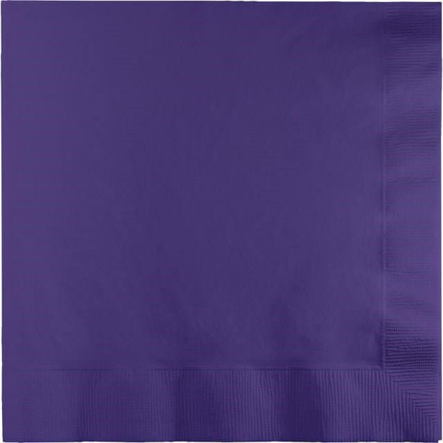Value Purple Beverage Napkins - SKU:573268- - UPC:073525119519 - Party Expo