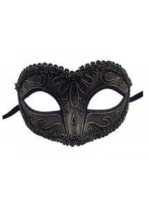 Venetian Half Mask - SKU:M1059GB - UPC: - Party Expo