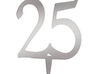 Victoria Lane Acrylic Mirror Cake Topper - Number '25' - SKU:VL325NUM - UPC:652695847677 - Party Expo
