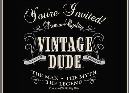 Vintage Dude - Invitations (8ct) - SKU:895567 - UPC:039938066017 - Party Expo