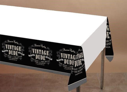 Vintage Dude Plastic Tablecover - SKU:725567 - UPC:039938065966 - Party Expo