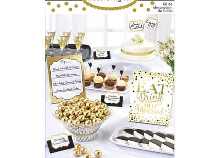 Wedding and Bridal Eat Drink and Be Married Buffet Decorating Kit (12pc) - SKU:410062 - UPC:013051776299 - Party Expo