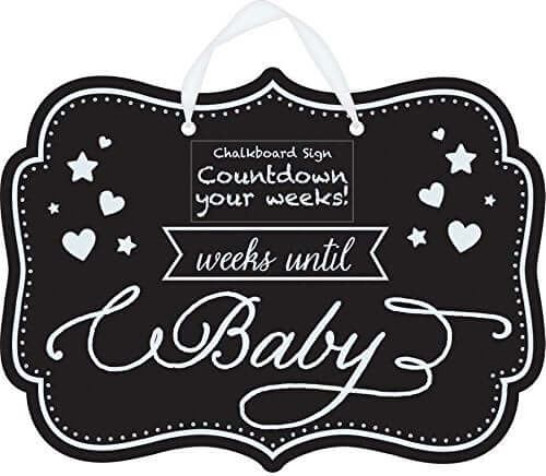 Weeks Until Baby Chalkboard Sign - SKU:380066 - UPC:013051613150 - Party Expo