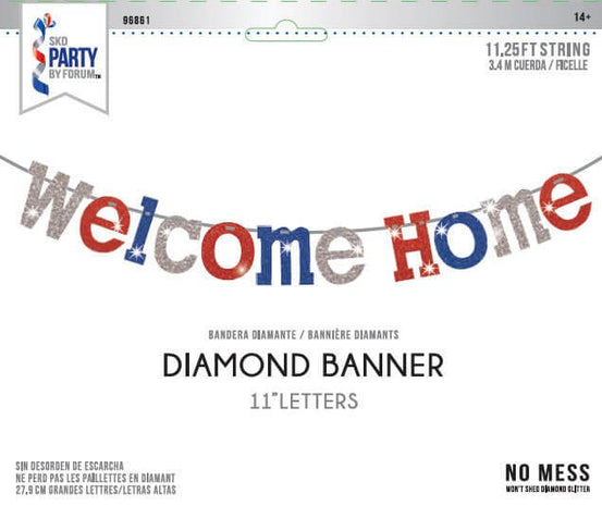 Welcome Home Diamond Banner - SKU:F96861 - UPC:749567968612 - Party Expo