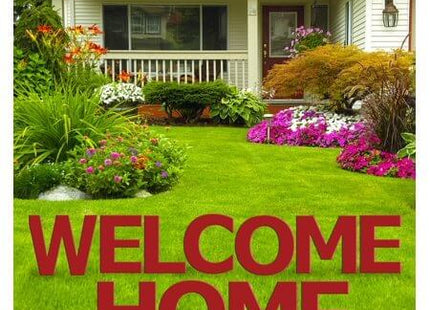 Welcome Home Red Yard Sign Set with Stakes - SKU:3209 - UPC:082033032098 - Party Expo