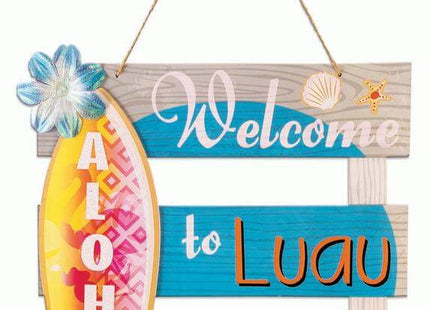 Luau - Paper Aloha Welcome Sign - SKU:F82734 - UPC:721773827341 - Party Expo