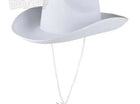 White Cowboy Hat - SKU:ZS-CHIFC-AMA109 - UPC:X002OYU55V - Party Expo