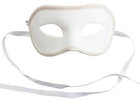 White Half Mask - SKU:GP-0511 - UPC:099996041975 - Party Expo