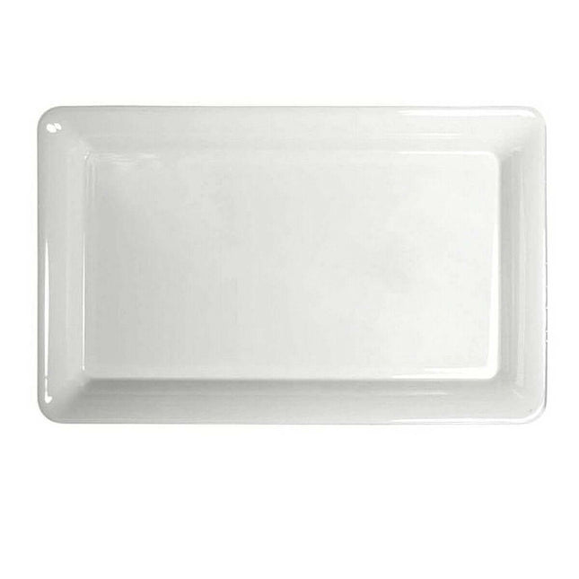 White Rectangle 12"x 18" Tray - SKU:N121804 - UPC:098382212043 - Party Expo