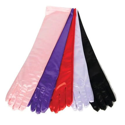 White Satin Gloves - Party Expo