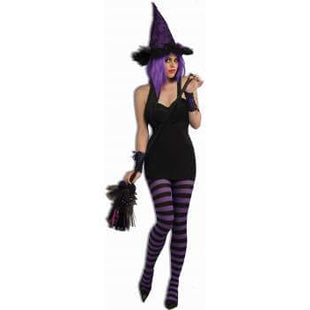 Wild 'N Witchy Tights - Purple & Black - SKU:64827 - UPC:721773648274 - Party Expo