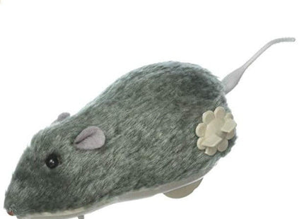 Wind-up Furry Gray Mouse - SKU:67417 - UPC:721773674174 - Party Expo