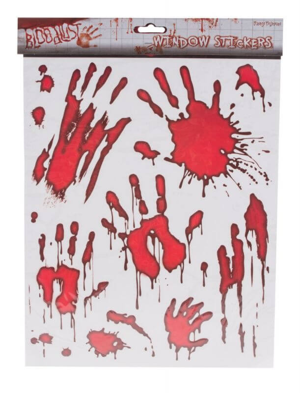 Window Cling Bloody Hands - SKU:74791 - UPC:8712364747911 - Party Expo