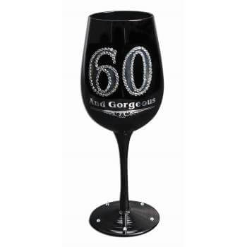 Wine Glass 60 And Gorgeous - SKU:F78031 - UPC:721773780318 - Party Expo
