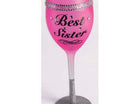 Wine Glass Best Sister - SKU:F78023 - UPC:721773780233 - Party Expo