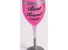 Wine Glass with Glitter - Best Friend - SKU:F8020 - UPC:721773780202 - Party Expo