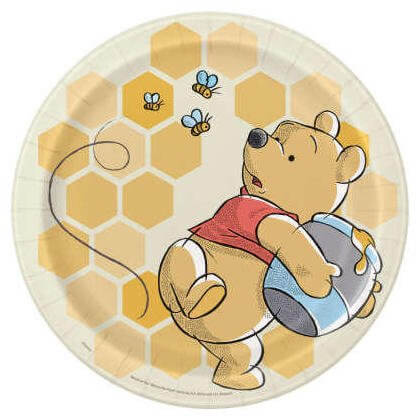 Winnie the Pooh - 9" Honeycomb Dinner Plates (8ct) - SKU:77365 - UPC:011179773657 - Party Expo