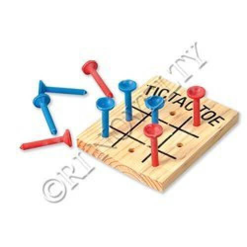 Wooden Tic-Tac-Toe Game - SKU:GA-WOOTI - UPC:097138612120 - Party Expo
