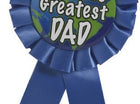 World's Greatest Dad Award Father's Day Ribbon - SKU:72155 - UPC:721773721557 - Party Expo
