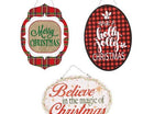 Christmas Flat Plaque with Wire (1ct) - SKU:XO3140 - UPC:677916862826 - Party Expo