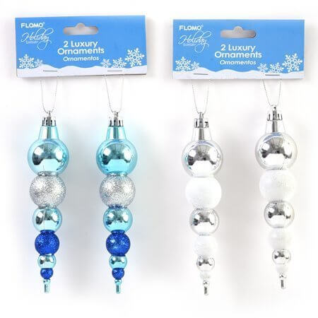 Long Hanging Christmas Ornaments (2pcs) - SKU:XO3231 - UPC:677916865940 - Party Expo