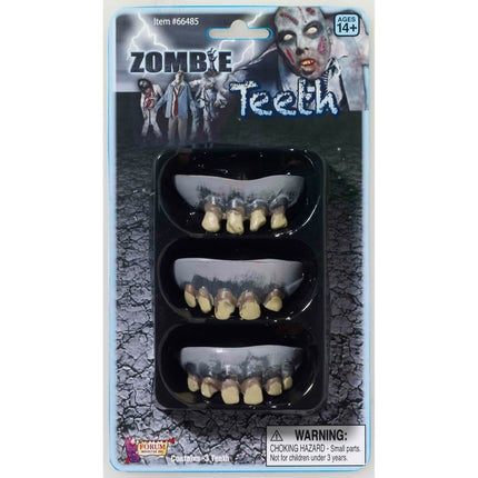 Zombie Rotted Teeth (3pcs) - SKU:66485 - UPC:721773664854 - Party Expo